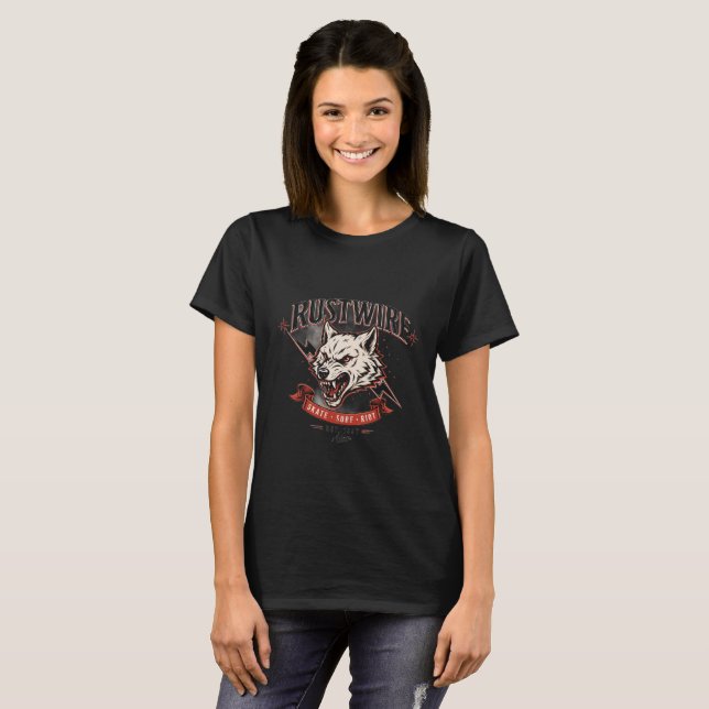 Rustwire Wolf Skull T-Shirt (Vorne ganz)
