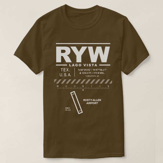Rusty Allen Airport RYW T - Shirt (Design vorne)