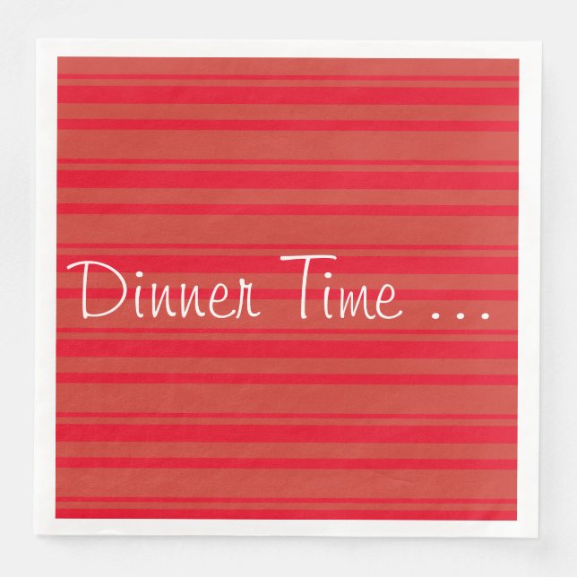 Rusty Barn Red Stripe Serviette (Vorderseite)