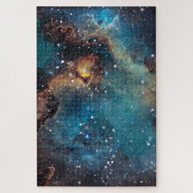 Rusty Blue Cloud Nebula Puzzle (Vertikal)