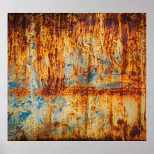 Rusty Blue Metal Textur Poster