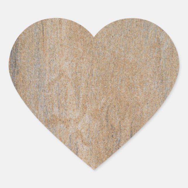 Rusty Brown Marble Heart Sticker (Vorderseite)