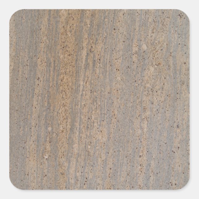 Rusty Brown Marble Square Sticker (Vorderseite)