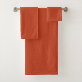 Rusty Burnt Pumpkin Solid Color Badhandtuch Set