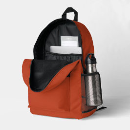 Rusty Burnt Pumpkin Solid Color Bedruckter Rucksack