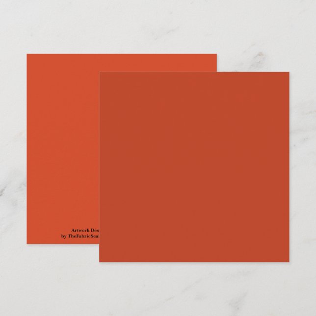 Rusty Burnt Pumpkin Solid Color Karte (Vorne/Hinten)