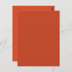 Rusty Burnt Pumpkin Solid Color Postkarte