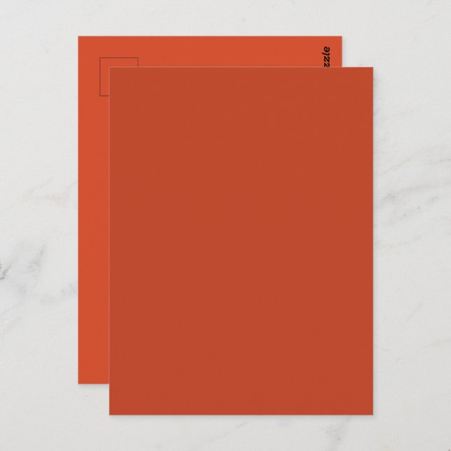 Rusty Burnt Pumpkin Solid Color Postkarte (Vorne/Hinten)