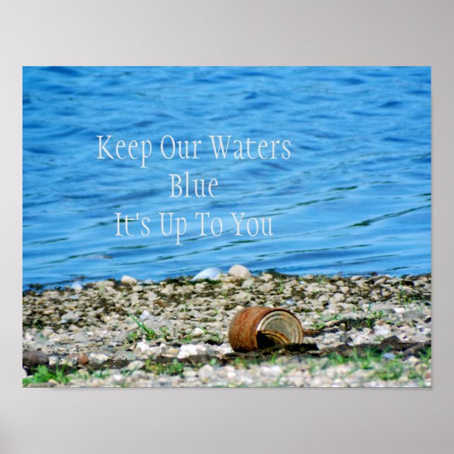 Rusty Can by Blue Water Message Poster (Vorne)