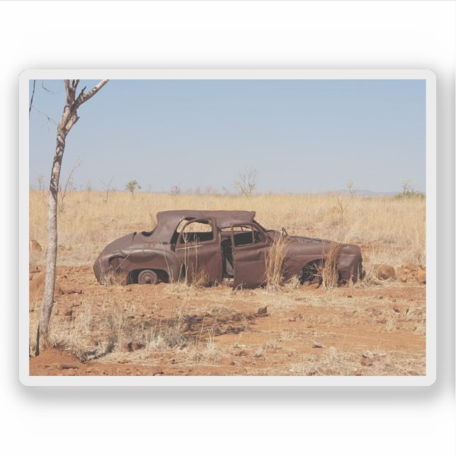 Rusty Car Aufkleber (Vorderseite)