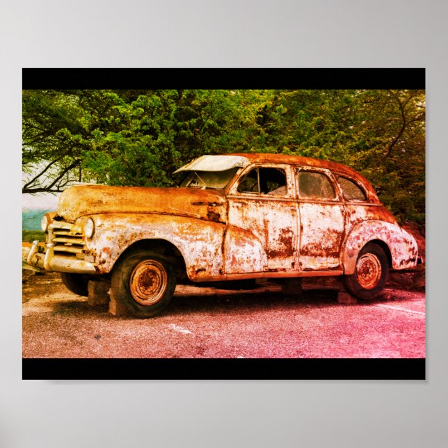 Rusty Classic Car Poster (Vorne)