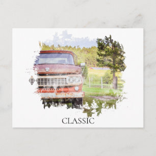 *~* Rusty Classic Vintage antike Malerei LKW Postkarte