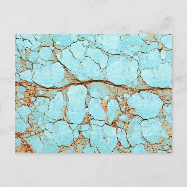 Rusty Cracked Turquoise Postkarte (Vorderseite)