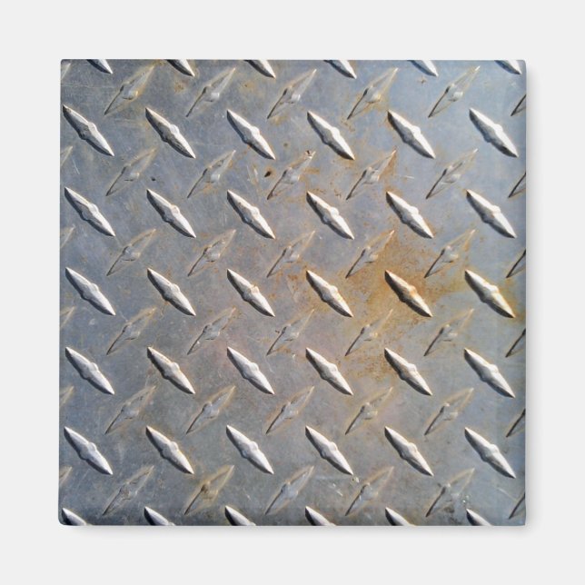 Rusty Diamond Platin Steel Magnet (Vorne)