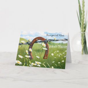 Rusty Horseshoe zum Geburtstag der Mama Karte