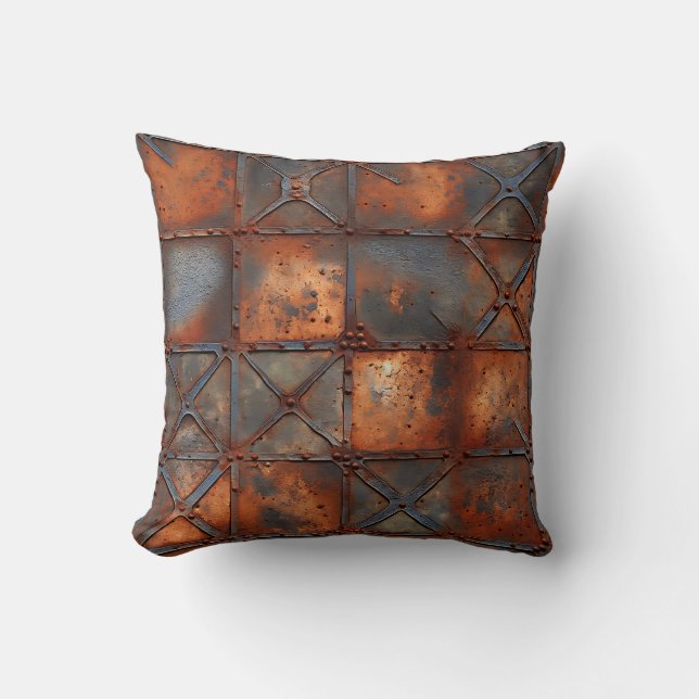 Rusty Iron Throw Kissen (Vorderseite)