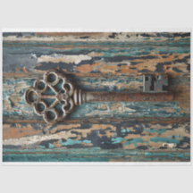 Rusty Key 2 Dekoupage Tissue Paper