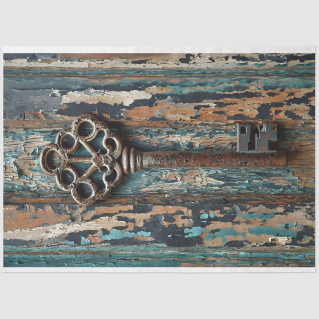 Rusty Key 2 Dekoupage Tissue Paper Seidenpapier (Vorderseite)