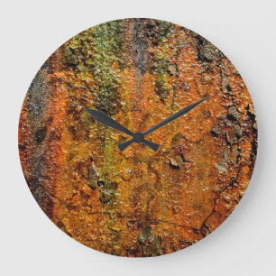 Rusty Metal Abstrakt Grunge Art Große Wanduhr