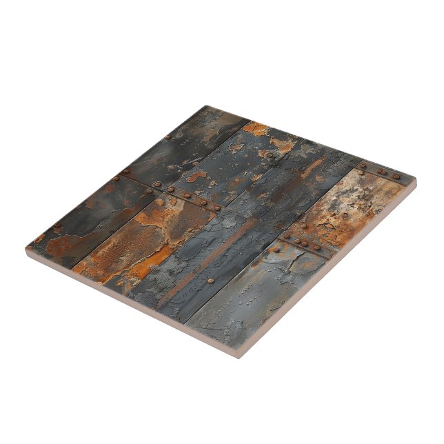 Rusty Metal Ceramic Tile Fliese (Seite)