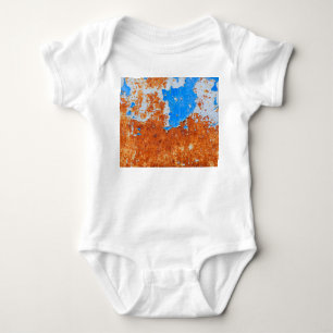 Rusty Metal: Grunge Textures Muster Baby Strampler