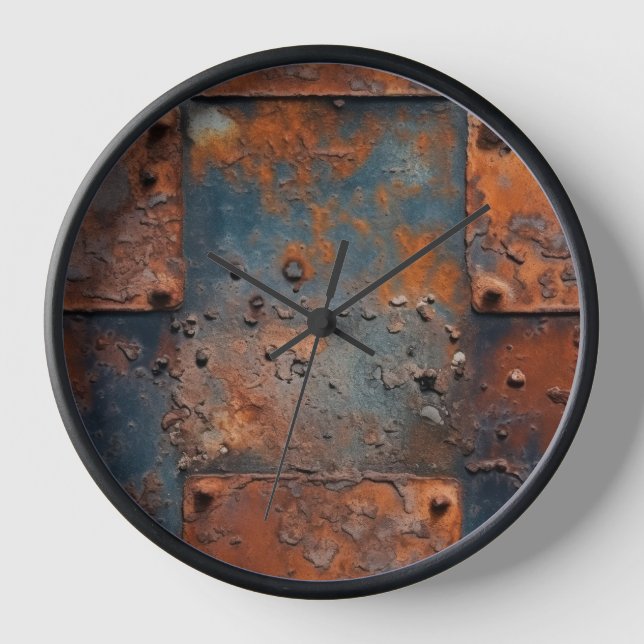 Rusty Metal Panels Uhr (Vorderseite)