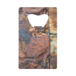 Rusty Metal Siding Altes industrielles Gebäude Det Geldbeutel Flaschenöffner