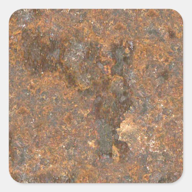 Rusty Metal Textur Quadratischer Aufkleber (Vorderseite)