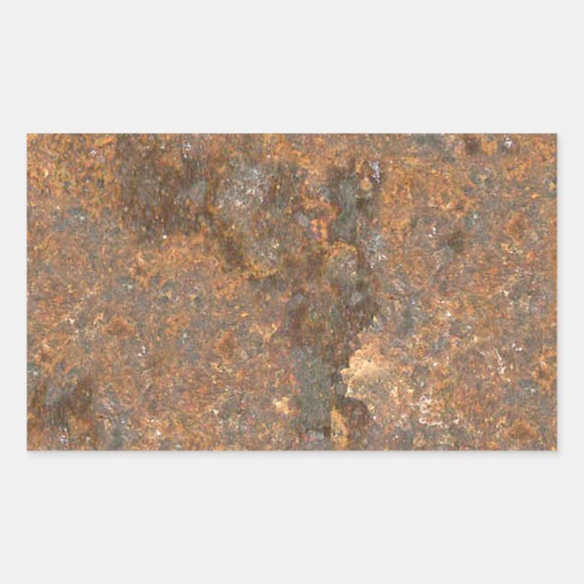Rusty Metal Textur Rechteckiger Aufkleber (Vorderseite)