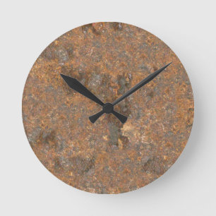 Rusty Metal Textur Runde Wanduhr