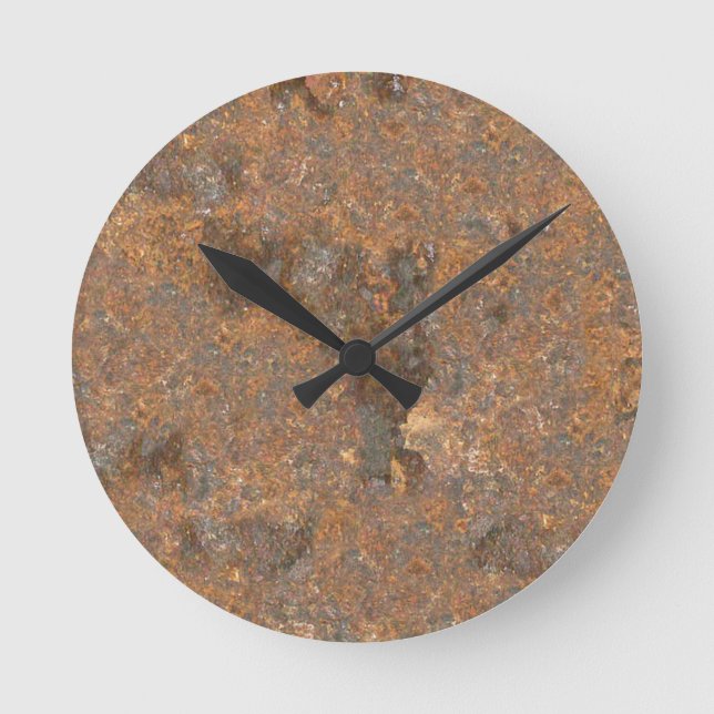 Rusty Metal Textur Runde Wanduhr (Vorderseite)
