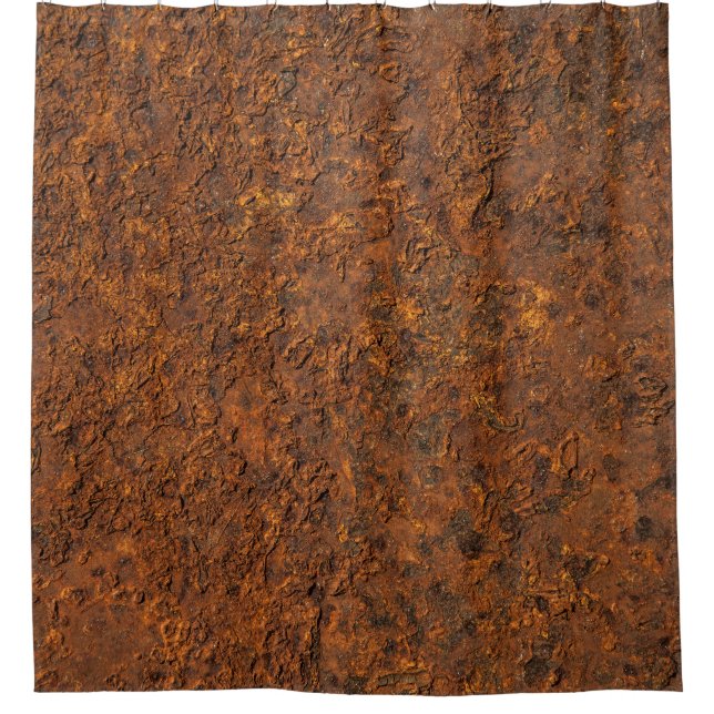 Rusty Metal: Texturierte Eisen Ästhetik. Duschvorhang (Vorderseite)