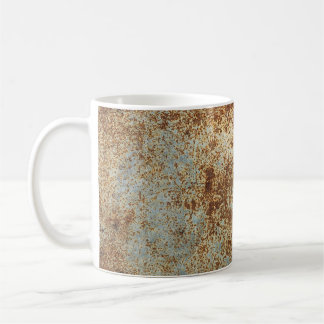Rusty Metal: Texturierte Panel Hintergrund. Kaffeetasse