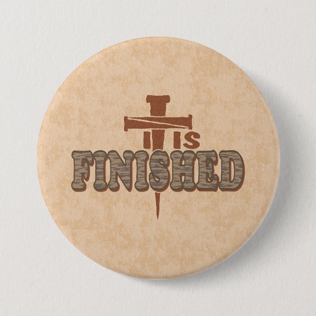 Rusty Nails Cross of Christ Christlich Design Button (Vorderseite)