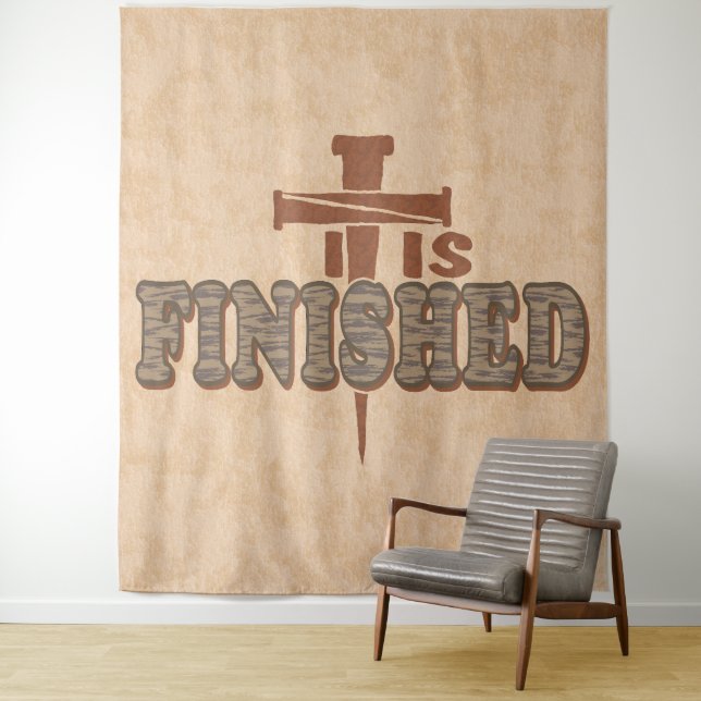 Rusty Nails Cross of Christ Christlich Design Wandteppich (Beispiel)