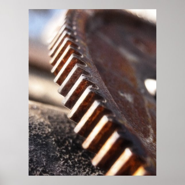 Rusty Old Cog Wheel Poster (Vorne)