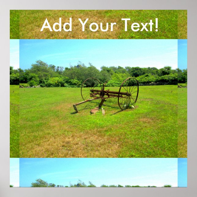Rusty Old Farm Equipment Poster (Vorne)