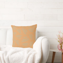 Rusty Orange Flecked Throw Kissen