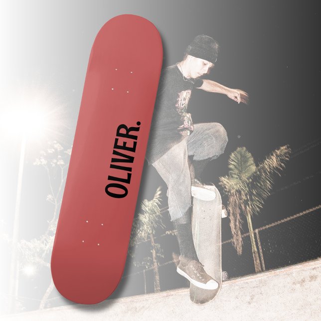 Rusty Orange Modern Name | Klassische Trendy Skateboard (Von Creator hochgeladen)