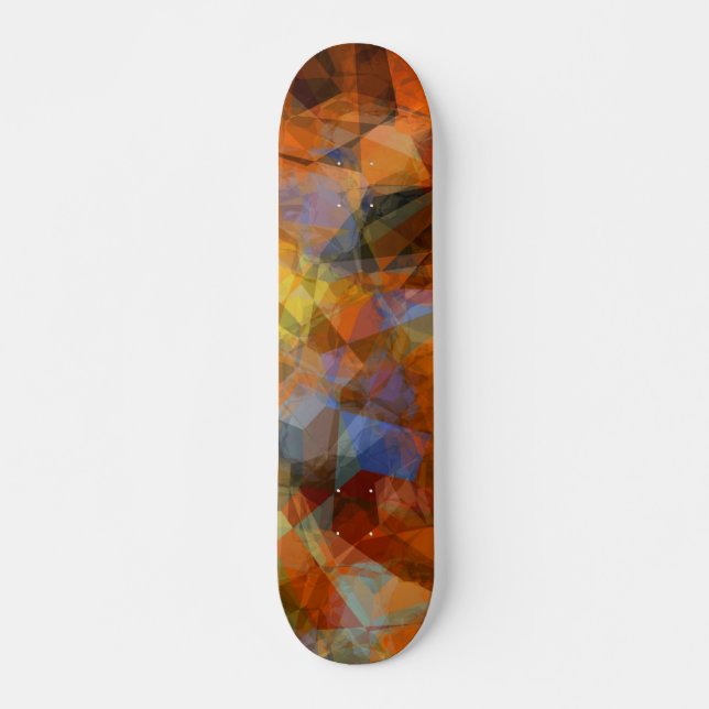 Rusty Orange Modernes Abstraktes Design Skateboard (Vorne)