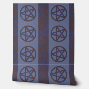 Rusty Pentagram Wallpaper Border Blue Tapete