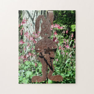 Rusty Rabbit Columbine Flower Garden Puzzle