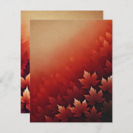 Rusty Red Maple Autumnal Ombre Scrapbook Paper