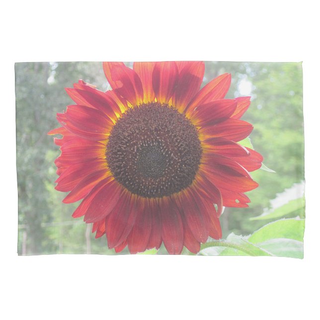 Rusty Red Sunflower Kissenbezug (Vorderseite)