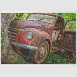 Rusty Red Truck Vintag 20x30 Decoupage Seidenpapier