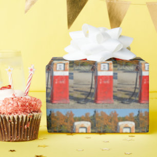 Rusty Retro Benzinpumpe Geschenkpapier