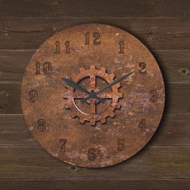 Rusty Steampunk Clock Große Wanduhr (Von Creator hochgeladen)