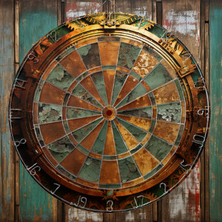Rusty Steampunk Dartboard Dartscheibe
