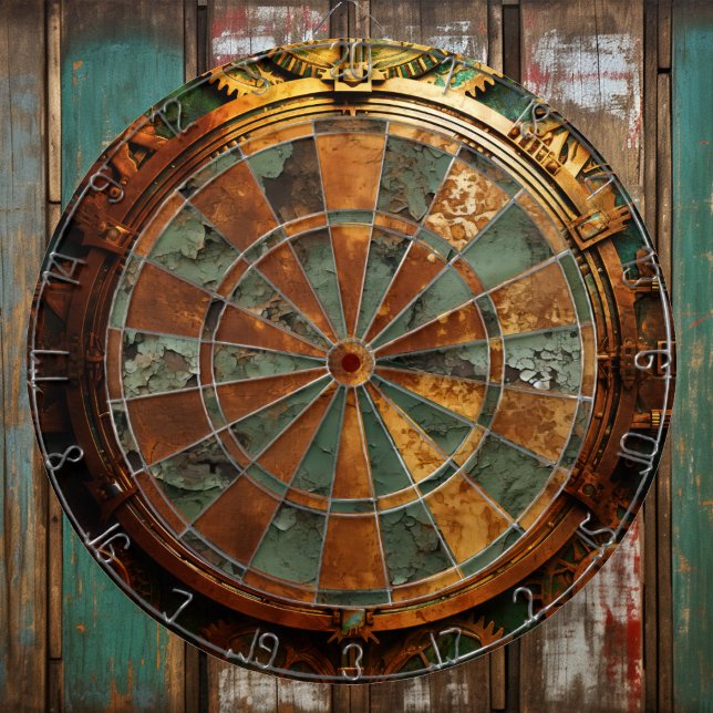 Rusty Steampunk Dartboard Dartscheibe (Von Creator hochgeladen)