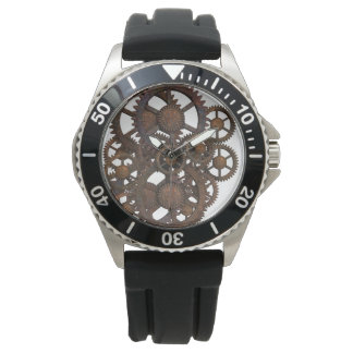 Rusty Steampunk Metal Gears Armbanduhr